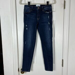 A2 Jeans Distressed Denim Low Rise Skinny Jeans
